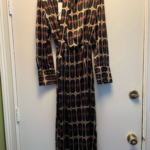 NWT Zara pleated high neck midi dress.size XS